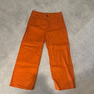 Maeve Orange Boot Cut Flare Pants